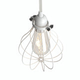 Quebra-luz gaiola de metal em gota com braçadeira regulável — Branco