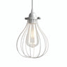 Quebra-luz gaiola de metal em gota com braçadeira regulável — Branco