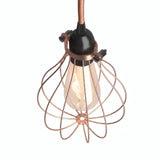 Quebra-luz gaiola de metal em gota com braçadeira regulável — Cobre