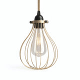 Quebra-luz gaiola de metal em gota com braçadeira regulável — Latão