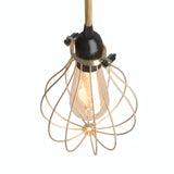 Quebra-luz gaiola de metal em gota com braçadeira regulável — Latão