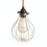 Quebra-luz gaiola de metal em gota com braçadeira regulável — Latão