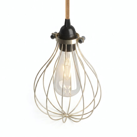 Quebra-luz gaiola de metal em gota com braçadeira regulável — Latão