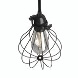 Quebra-luz gaiola de metal em gota com braçadeira regulável — Preto