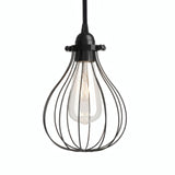 Quebra-luz gaiola de metal em gota com braçadeira regulável — Preto