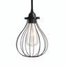 Quebra-luz gaiola de metal em gota com braçadeira regulável — Preto