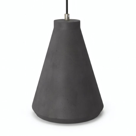 Quebra-luz em funil de cimento com casquilho E27 — Cimento escuro