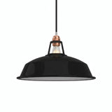 Quebra-luz em sino esmaltado Ø 38 cm para casquilho E27 — Preto
