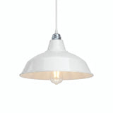 Quebra-luz cónico em metal Ø 30 cm para casquilho E27 — Branco