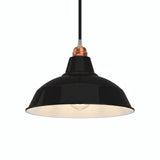 Quebra-luz cónico em metal Ø 30 cm para casquilho E27 — Preto