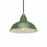Quebra-luz cónico em metal Ø 30 cm para casquilho E27 — Verde