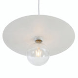 Quebra-luz disco plano em ferro Ø 40 cm para casquilho E27 — Branco