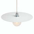 Quebra-luz disco plano em ferro Ø 40 cm para casquilho E27 — Branco