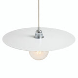 Quebra-luz disco plano em ferro Ø 40 cm para casquilho E27 — Branco