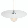 Quebra-luz disco plano em ferro Ø 40 cm para casquilho E27 — Branco