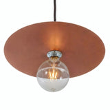 Quebra-luz disco plano em ferro Ø 40 cm para casquilho E27 — Cobre