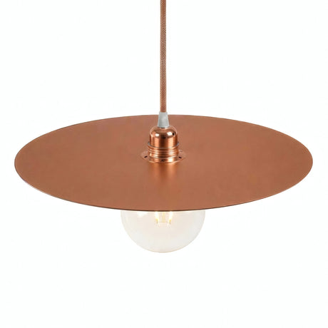 Quebra-luz disco plano em ferro Ø 40 cm para casquilho E27 — Cobre