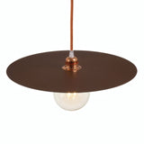 Quebra-luz disco plano em ferro Ø 40 cm para casquilho E27 — Efeito corten