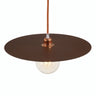 Quebra-luz disco plano em ferro Ø 40 cm para casquilho E27 — Efeito corten