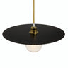 Quebra-luz disco plano em ferro Ø 40 cm para casquilho E27 — Preto