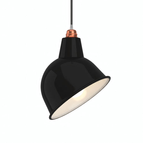 Quebra-luz com abertura oblíqua Ø 30 cm para casquilho E27 — Preto