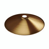 Quebra-luz plano esmaltado Ø 30 cm para casquilho E27 — Branco e bronze acetinado