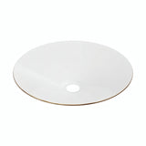 Quebra-luz plano esmaltado Ø 30 cm para casquilho E27 — Branco e bronze acetinado