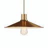 Quebra-luz plano esmaltado Ø 30 cm para casquilho E27 — Branco e bronze acetinado