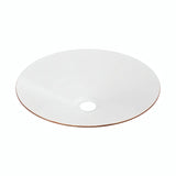 Quebra-luz plano esmaltado Ø 30 cm para casquilho E27 — Branco e cobre acetinado