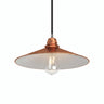 Quebra-luz plano esmaltado Ø 30 cm para casquilho E27 — Branco e cobre