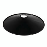 Quebra-luz plano esmaltado Ø 30 cm para casquilho E27 — Branco e preto
