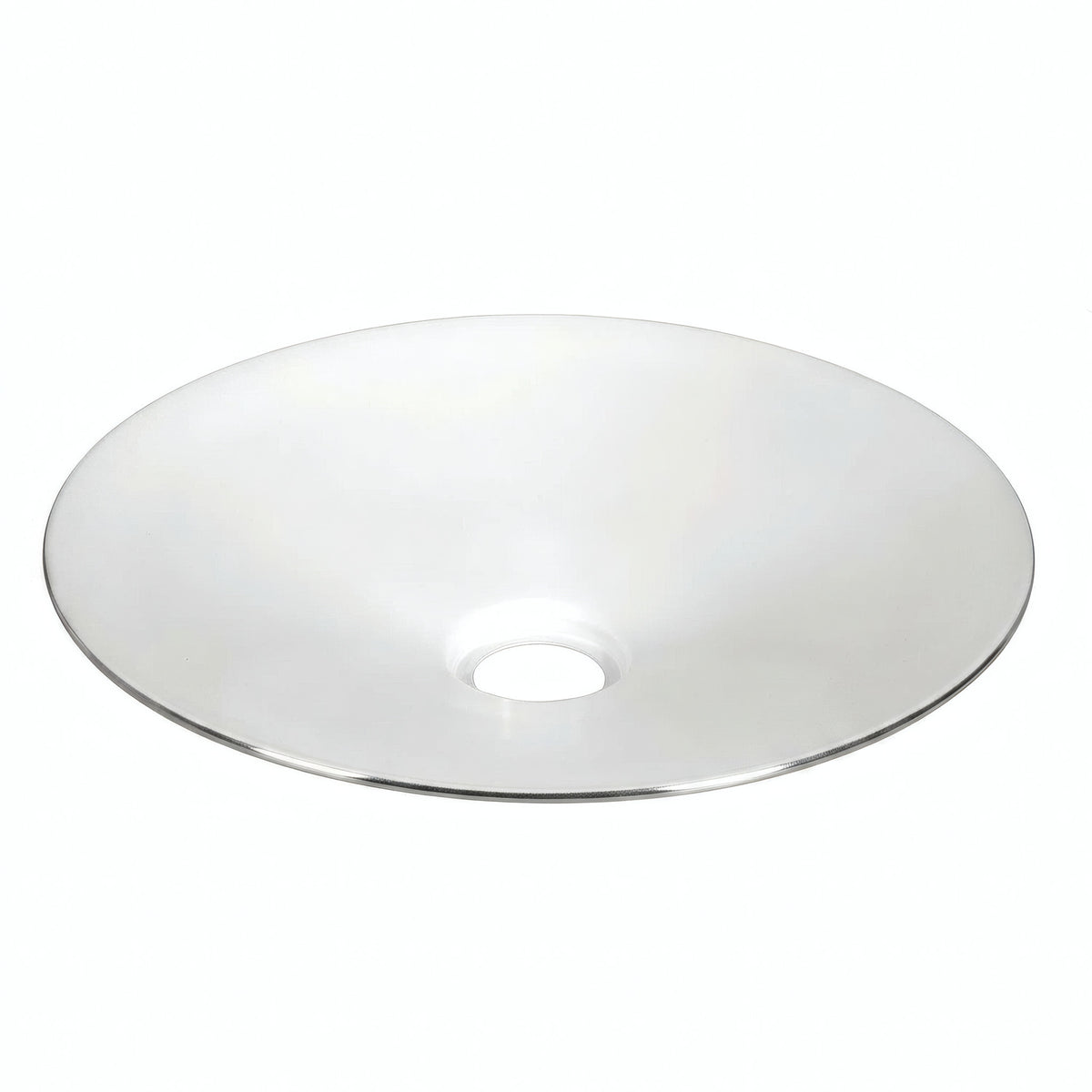 Quebra-luz plano esmaltado Ø 30 cm para casquilho E27 — Branco e preto