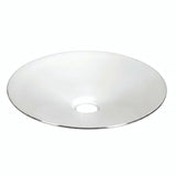 Quebra-luz plano esmaltado Ø 30 cm para casquilho E27 — Branco e preto