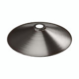 Quebra-luz plano esmaltado Ø 30 cm para casquilho E27 — Branco e titânio acetinado