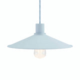 Quebra-luz plano esmaltado Ø 30 cm para casquilho E27 — Azul céu