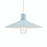 Quebra-luz plano esmaltado Ø 30 cm para casquilho E27 — Azul céu