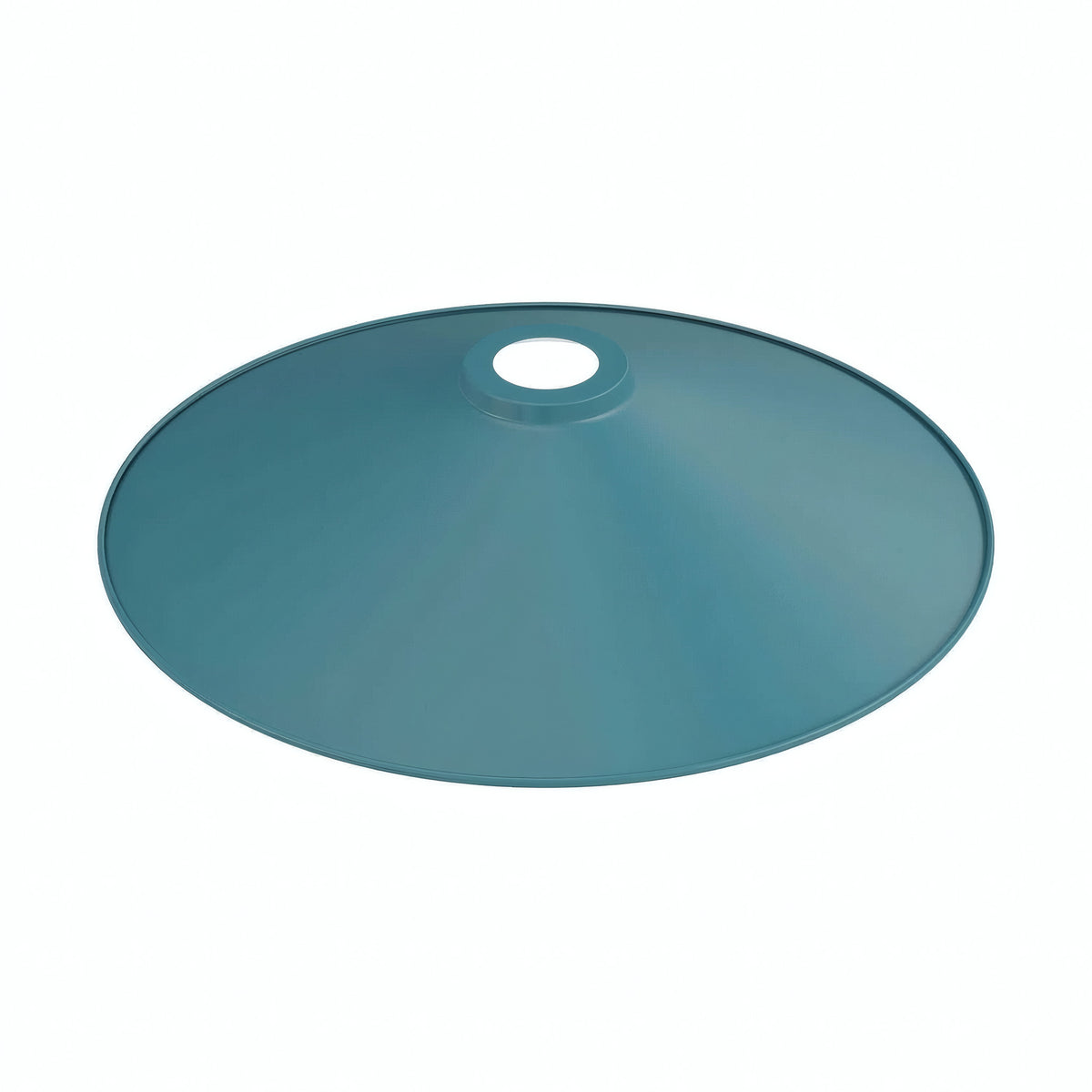 Quebra-luz plano esmaltado Ø 30 cm para casquilho E27 — Azul petróleo