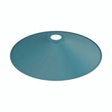 Quebra-luz plano esmaltado Ø 30 cm para casquilho E27 — Azul petróleo