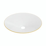 Quebra-luz plano esmaltado Ø 30 cm para casquilho E27 — Amarelo mostarda