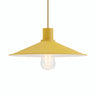 Quebra-luz plano esmaltado Ø 30 cm para casquilho E27 — Amarelo mostarda
