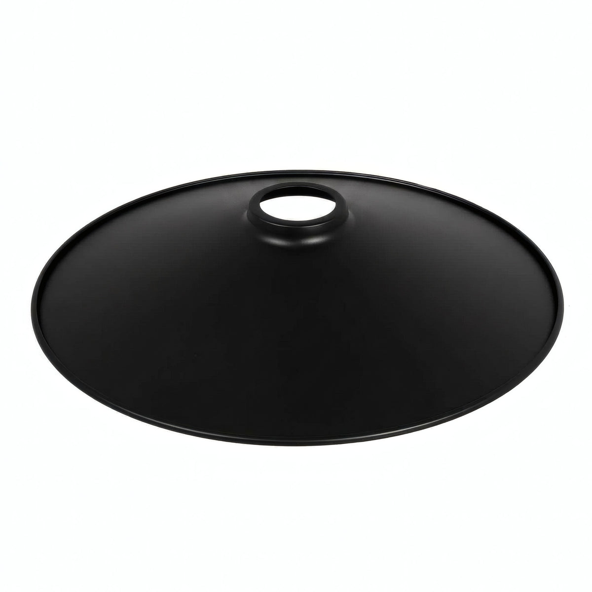 Quebra-luz plano esmaltado Ø 30 cm para casquilho E27 — Preto