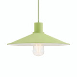 Quebra-luz plano esmaltado Ø 30 cm para casquilho E27 — Verde relva