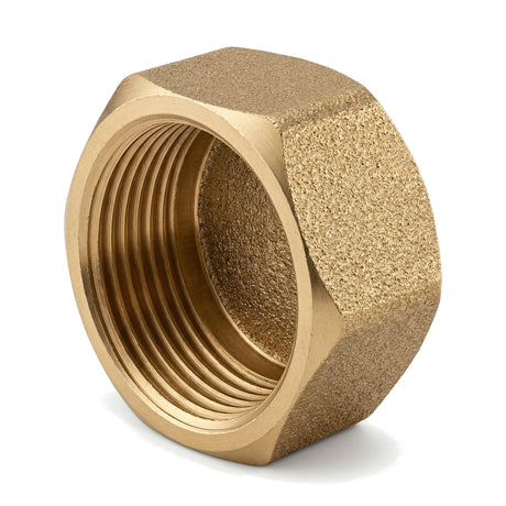 Tampão fêmea com cabeça hexagonal em latão CW617N BSP - vista isométrica