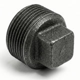 Tampão macho sem batente ferro fundido preto — vista 3/4 traseira