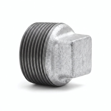 Bujão macho sem batente em ferro fundido galvanizado - foto de produto sobre fundo branco 4