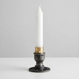 Bougeoir industriel fonte et laiton pour bougie de 22 mm