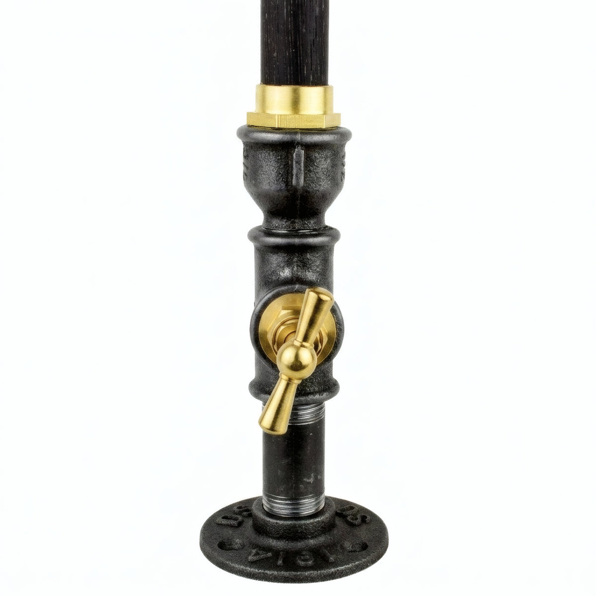 Castiçal Steampunk torneira - foto de produto sobre fundo branco 6