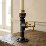 Castiçal Steampunk Torneira