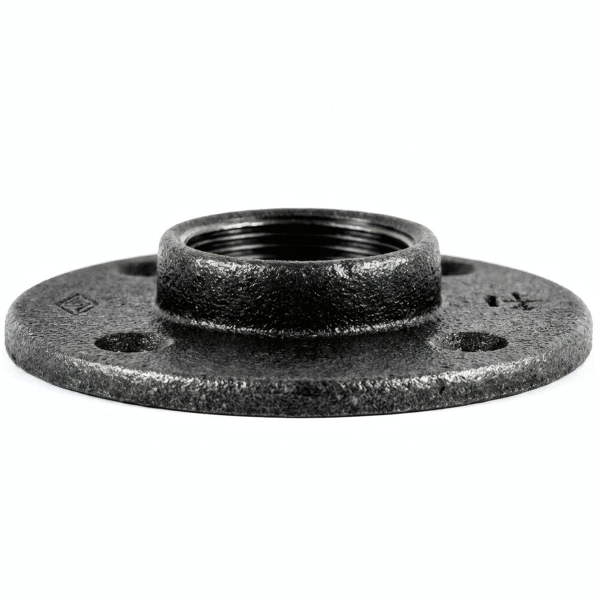 Flange 1''1/4 | 33x42mm diâmetro grande ferro fundido preto - foto de produto sobre fundo branco 2