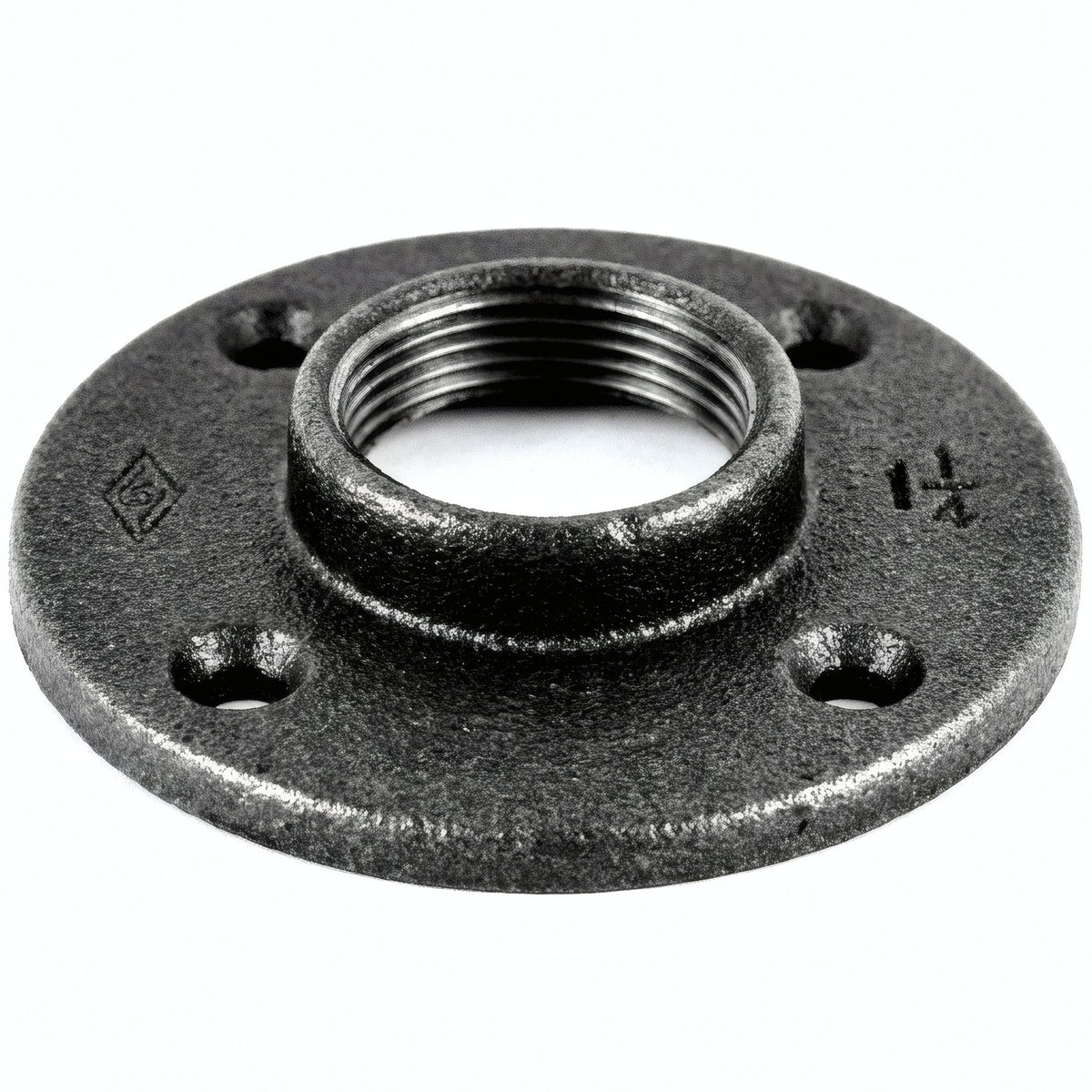 Flange 1''1/4 | 33x42mm diâmetro grande ferro fundido preto - foto de produto sobre fundo branco 7